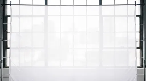 Sheer White Studio Scrim Before Window