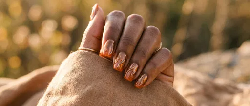 Bronze Terracotta 3D Gel Nail Art