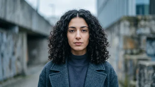 Portrait of Woman with Curly Lob