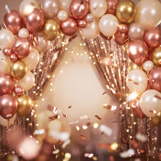 Rose Gold and Ivory Balloon Arch Frame