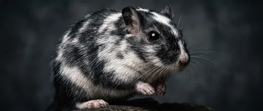 Studio Portrait of Mottled Gerbil