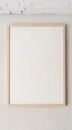 Blank Pale Wood Frame Mockup