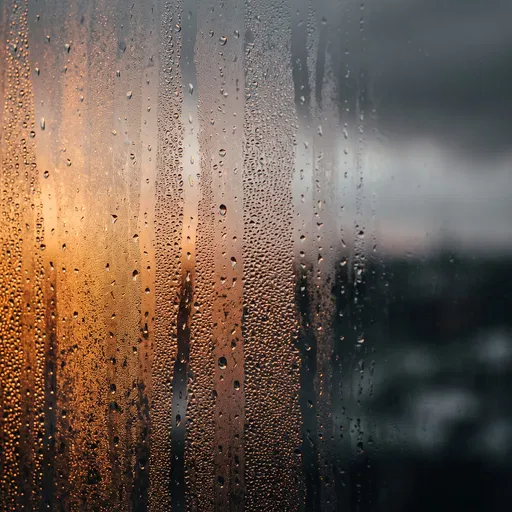 Condensation Droplets on Window Glass