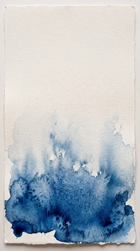 Sapphire Blue Watercolor Wash on Paper
