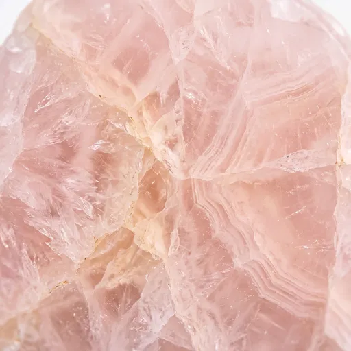 Macro Close-Up of Rose Quartz Crystal