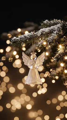 Frosted Glass Angel Christmas Ornament