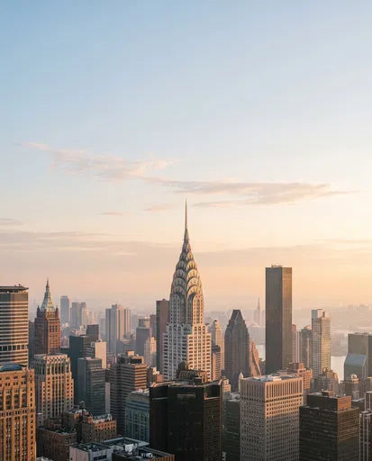 Midtown Manhattan Skyline at Sunrise