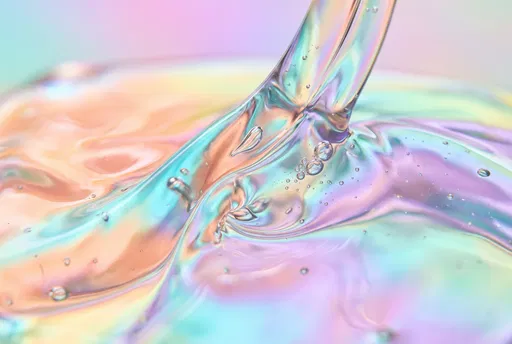 Macro Pastel Iridescent Gel Pouring Texture