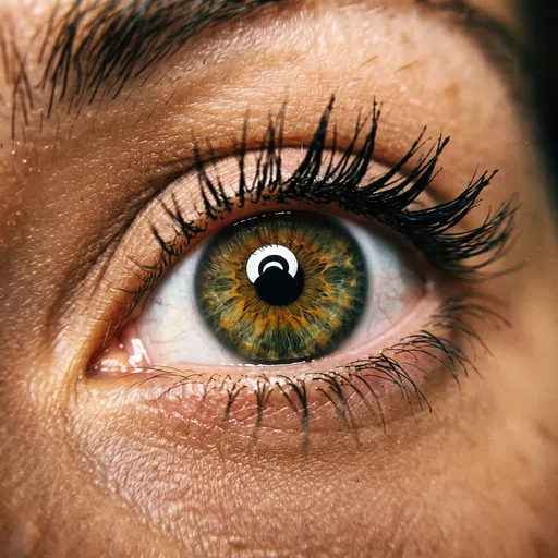Gritty Macro Close-Up of Hazel Eye