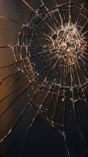 Shattered Dark Glass Screen Texture