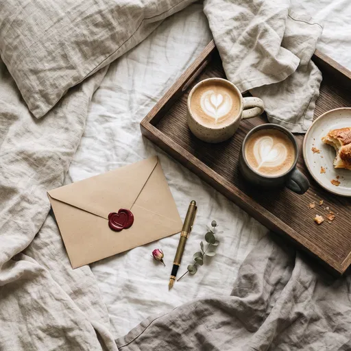 Cozy Valentine Morning Coffee and Letter
