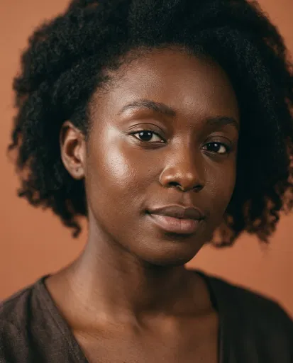 Natural Beauty Portrait of Young Black Woman