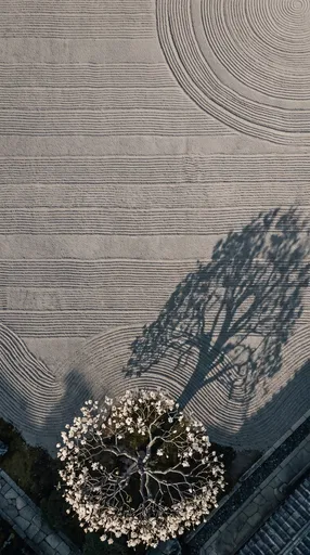 Aerial View of Zen Garden Magnolia