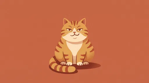 Smug Ginger Tabby Cat Illustration