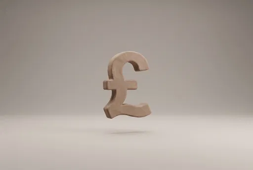 Floating Matte Clay Pound Currency Symbol