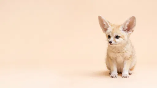 Baby Fennec Fox Studio Portrait