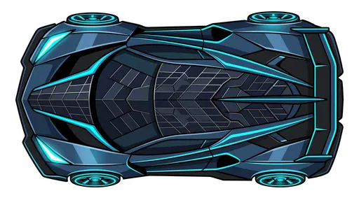 Futuristic Cyan Solar Race Car Clipart