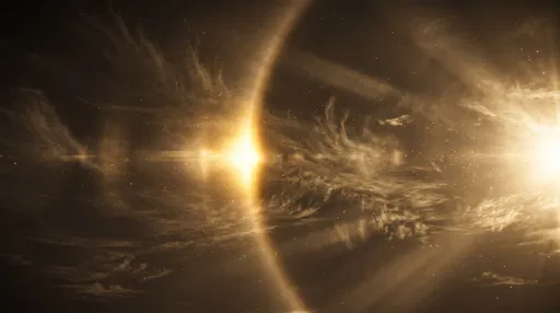 Golden Solar Halo and Sundog Flare