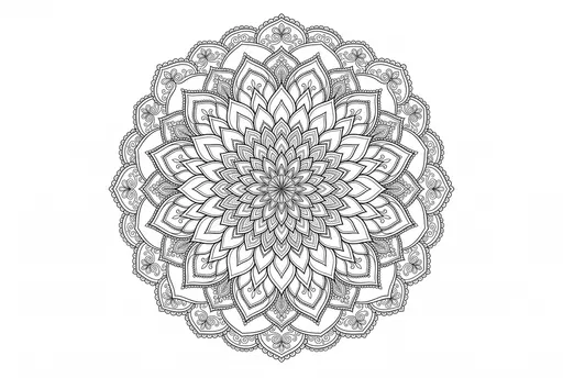 Intricate Lotus Mandala Coloring Page