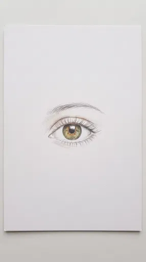 Colored Pencil Hazel Eye Drawing