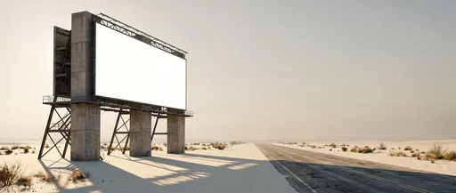 Blank Concrete Billboard by Desert Highway