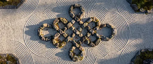 Zen Garden Endless Knot Stone Arrangement
