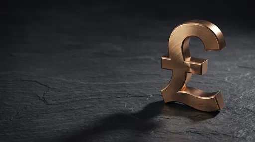 Bronze Pound Symbol on Dark Slate