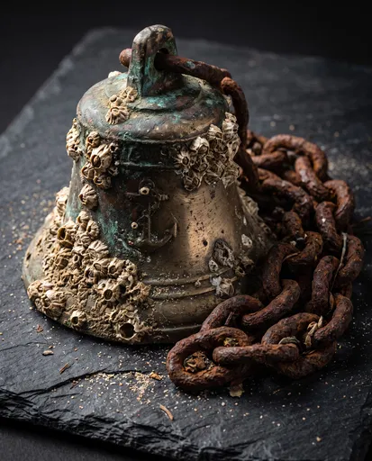 Barnacle Encrusted Bronze Ship Bell