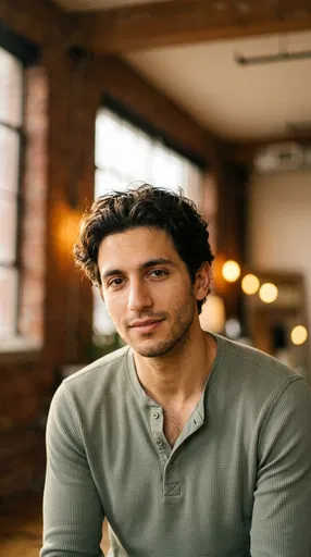 Young Man in Studio Loft Portrait