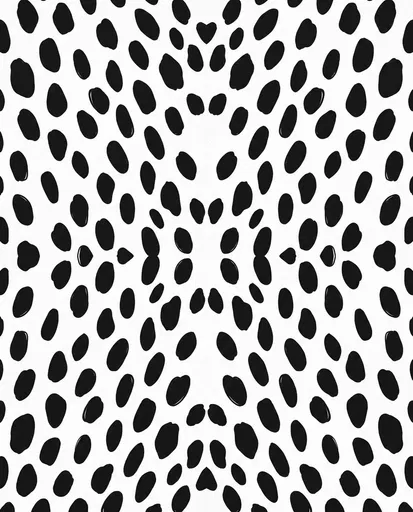 Symmetrical Black and White Spot Pattern