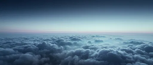 Aerial View Above Twilight Clouds