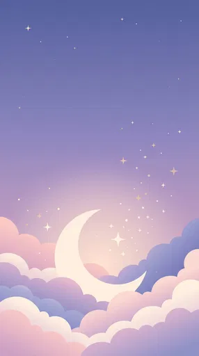 Dreamy Pastel Moon and Clouds Background