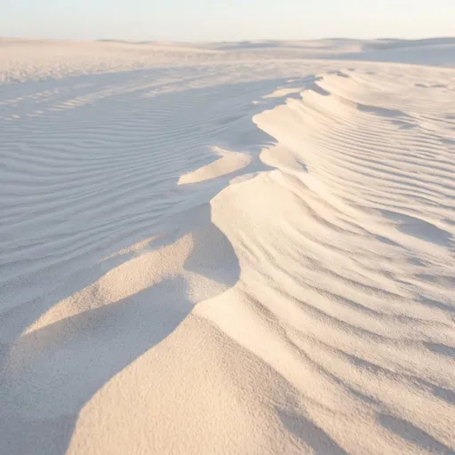 Sunlit Creamy White Sand Dunes