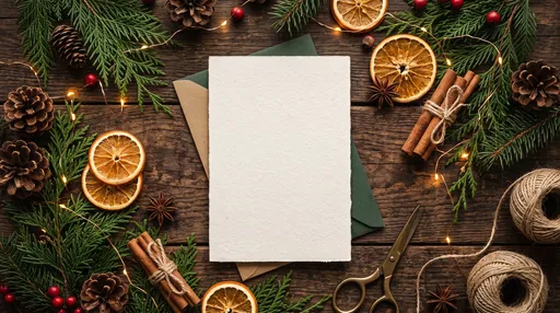 Rustic Holiday Invitation Card Mockup