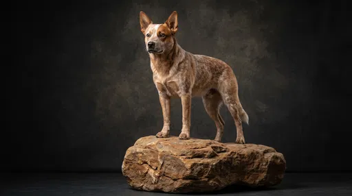 Red Cattle Dog on Studio Boulder