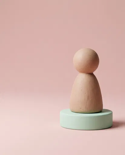 Clay Person Icon on Mint Pedestal