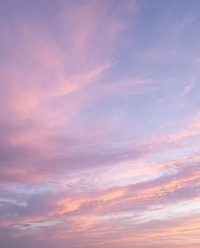 Pastel Pink and Lilac Dawn Sky