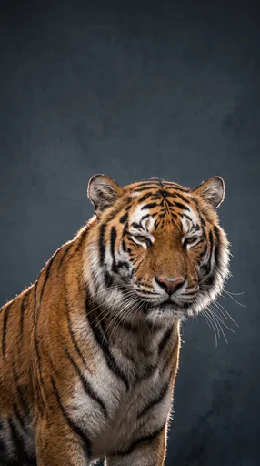 Studio Portrait of a Bengal Tiger