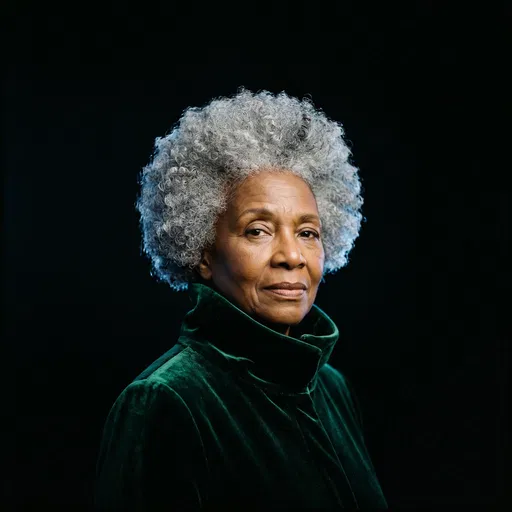 Portrait of Older Woman in Velvet