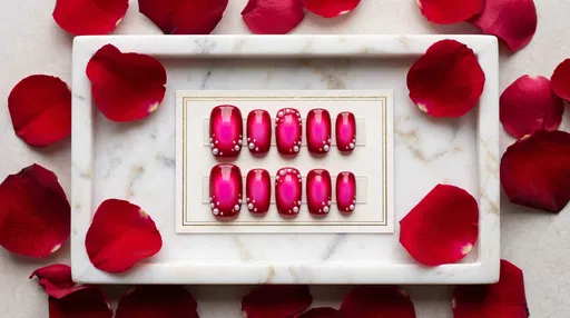 Pink and Red Aura Press-On Nails