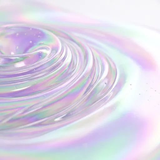 Iridescent Pastel Fluid Swirl Macro