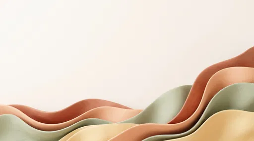 Abstract Pastel Autumn Clay Waves Background