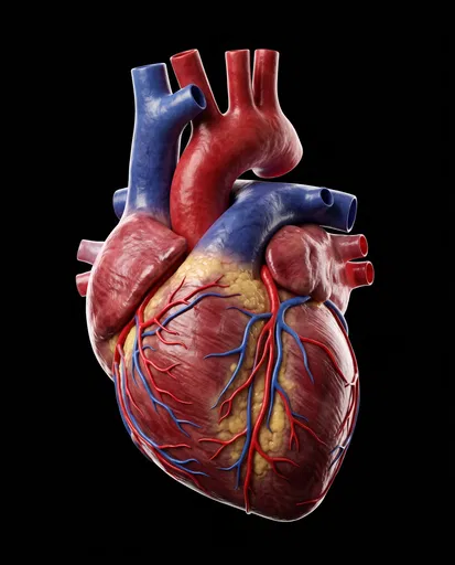 Anatomical Human Heart 3D Medical Illustration