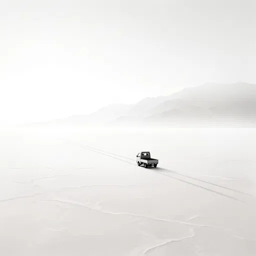 Minimalist Kei Truck on Salt Flat