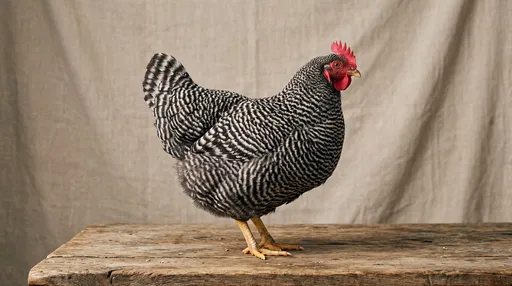 Barred Rock Hen Studio Portrait