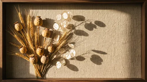 Dried Botanical Arrangement in Wooden Shadowbox
