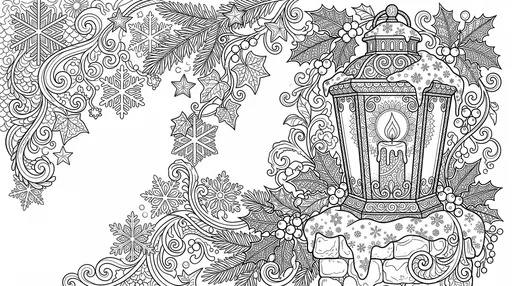 Ornate Christmas Lantern Zentangle Coloring Page