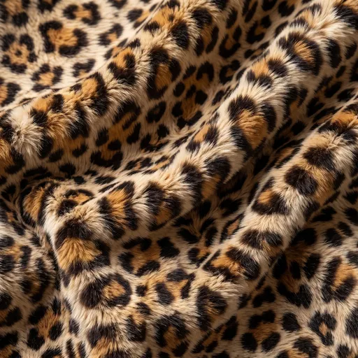Draped Plush Faux Leopard Fur Texture