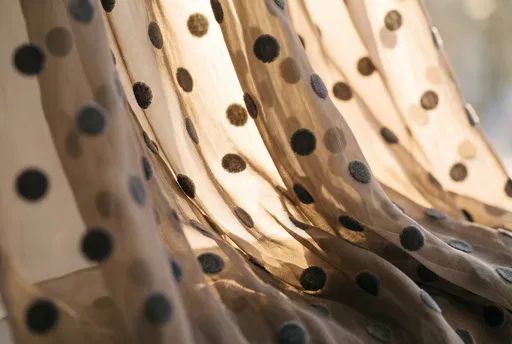 Backlit Sheer Polka Dot Fabric