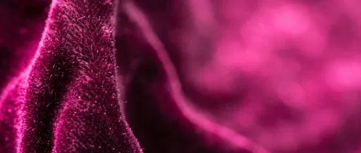 Macro Magenta Plush Fabric with Bokeh